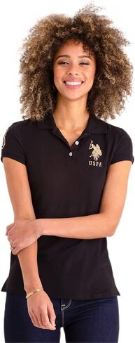 U.S. Polo Assn. USPA Metallic Print Polo Anthracite XL in Saudi Arabia