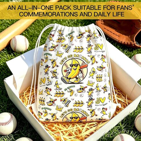 AICase for Savannah Bananas Merch Youth Gifts Inspired Drawstring Bag Backpack Baseball Sports Gym Sackpack Poster Tote Bag Shirt Hat jersey Water Resistant String Bag for Women Men in Kuwait