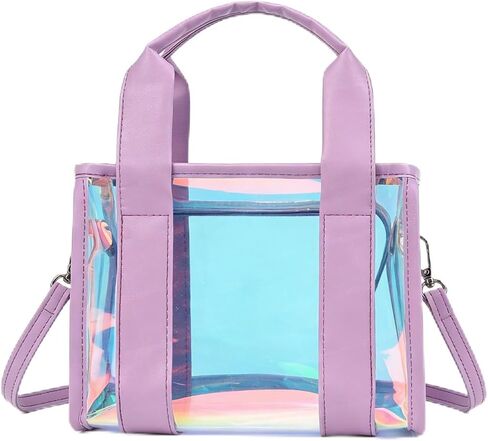 Clear Bag for Stadium Events, Stadium Tote Bag for Women, Mini Purse with Crossbody Strap for Concert Sports, Events in Saudi Arabia