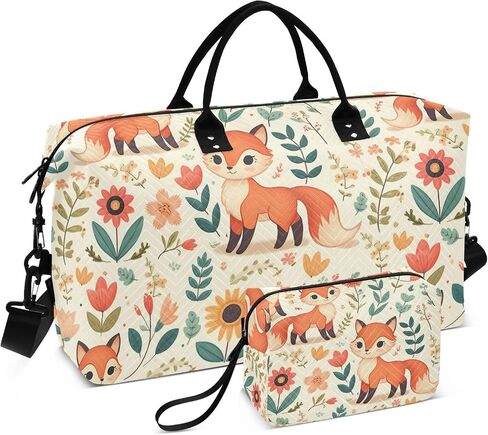 Cat Travel Gym Bag, Gray Cartoon Cats Weekender Overnight Duffle for Women with Toiletry Bag Travel Tote in Kuwait