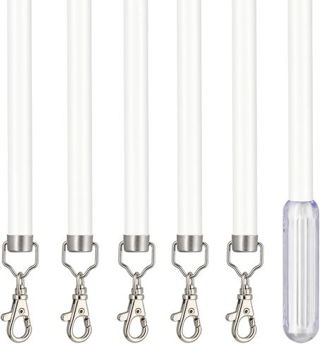 Drapery Pull Wand Rod Curtain Pull Wand Aluminum 5 Pack 60 Inch for Opening Closing Room Divider Curtains draperies (Silver, 60 Inch) in Saudi Arabia