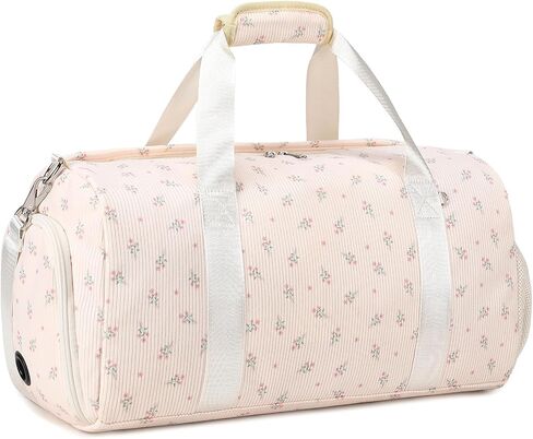 Cherry Dance Bags for Girls, Corduroy Duffle Bag Large-capacity Ballet Gym Sport Overnight Travel Sleepover Bags with Shoe Compartment for Women in Kuwait