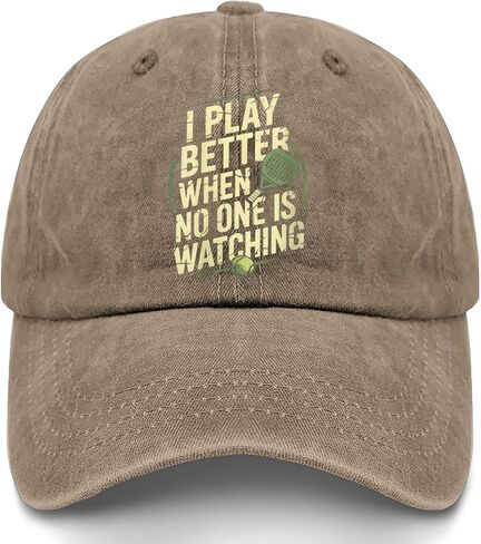 I Play Better When NO ONE is Watching Hats for Her Vintage Washed Distressed in Kuwait