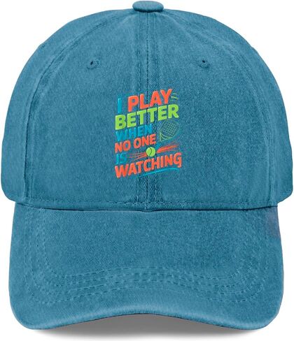 I Play Better When NO ONE is Watching Hats for Men Classic Washed Distressed in Kuwait