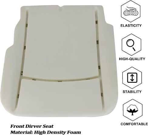 GXARTS Driver Side Bottom Replacement Microfiber Leather Seat Cover and Foam Cushion Pad Compatible with Dodge Ram 1500 2500 3500 4500 5500 Laramie 2009 2010 2011 2012 in Kuwait