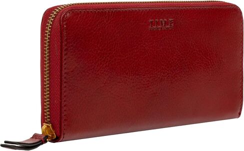 Time Resistance Leather Minimalist Wallet – Handmade Italian Full-Grain Leather Continental Wallet – Slim Cards and Cash Holder (Cognac) in Saudi Arabia