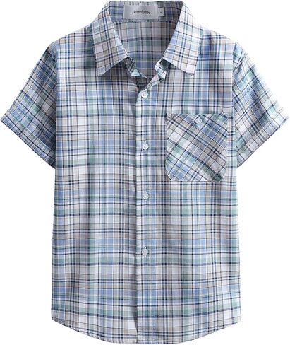 Boys Button Dwon Shirt Short Sleeve 2026 Fashion Shirt Casual Lightweight in Saudi Arabia
