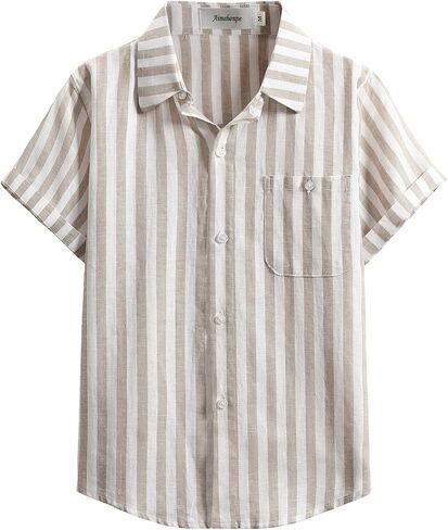 Boys Button Dwon Shirt Short Sleeve 2026 Fashion Shirt Casual Lightweight in Saudi Arabia