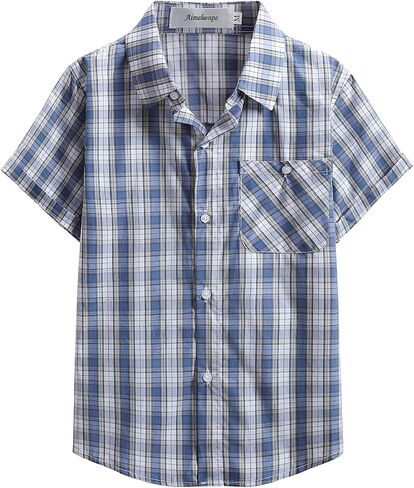 Boys Button Dwon Shirt Short Sleeve 2026 Fashion Shirt Casual Lightweight in Saudi Arabia
