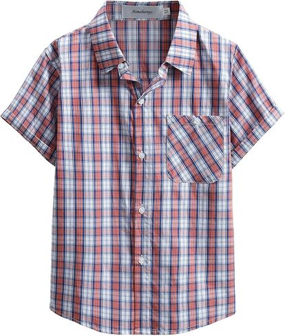 Boys Button Dwon Shirt Short Sleeve 2026 Fashion Shirt Casual Lightweight in Saudi Arabia