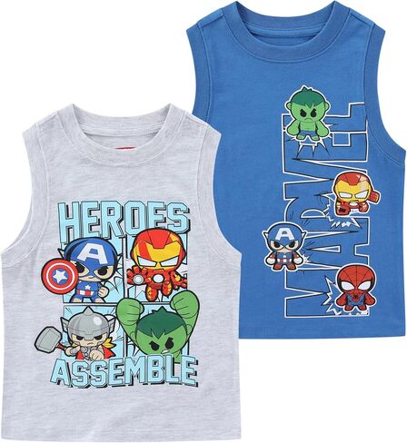 Marvel Avengers Boys 2 Pack Tank Top for Toddler to Big Kids in Kuwait