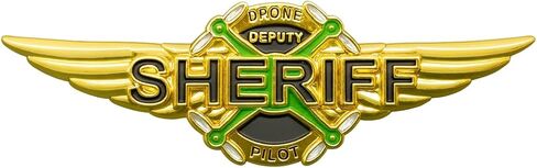 AMERICA'S FRONT LINE EL14-23 Deputy Sheriff Police Drone Pilot Full Size UAS FAA Commercial Wings pin for Uniform wear in Saudi Arabia