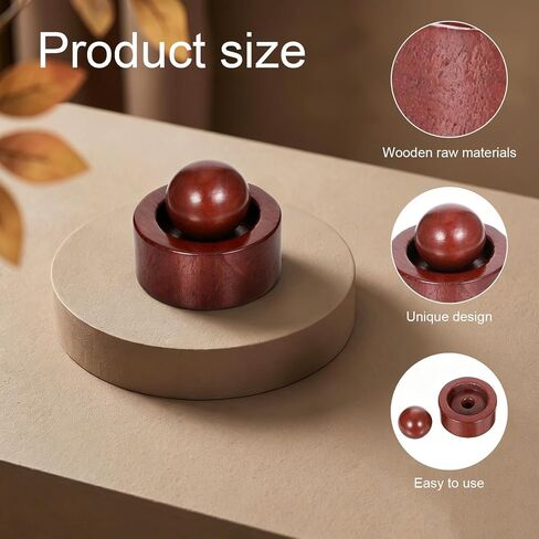 Walnut Wood Passive Essential Oil Diffuser | Natural Walnut Wood, Passive Waterless Design, Compact Round Shape, Cordless and Portable, for Car, Desk, Office, or Travel in Kuwait