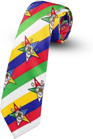 Masonic Regalia OES Order of Eastern Star Sublimated Silk Tie, Premium Quality in Saudi Arabia