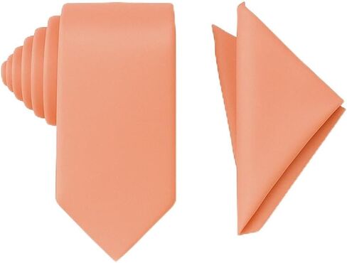 Oliver George 2.75" Men’s Solid Skinny Slim Narrow Casual Necktie Handkerchief Set for Suit Tuxedo Wedding Prom in Saudi Arabia