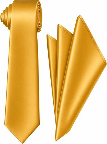 Oliver George 2.75" Men’s Solid Skinny Slim Narrow Casual Necktie Handkerchief Set for Suit Tuxedo Wedding Prom in Saudi Arabia