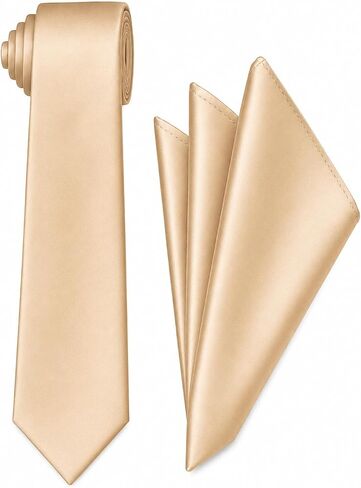 Oliver George 2.75" Men’s Solid Skinny Slim Narrow Casual Necktie Handkerchief Set for Suit Tuxedo Wedding Prom in Saudi Arabia