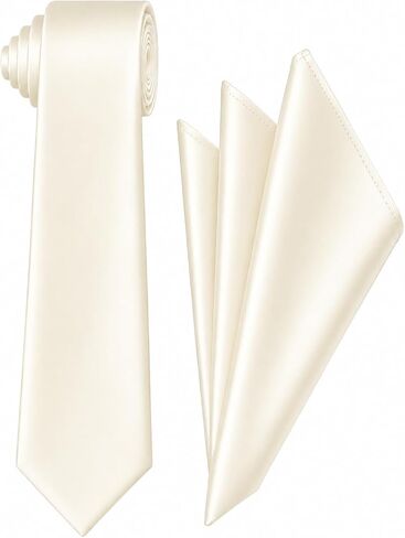Oliver George 2.75" Men’s Solid Skinny Slim Narrow Casual Necktie Handkerchief Set for Suit Tuxedo Wedding Prom in Saudi Arabia