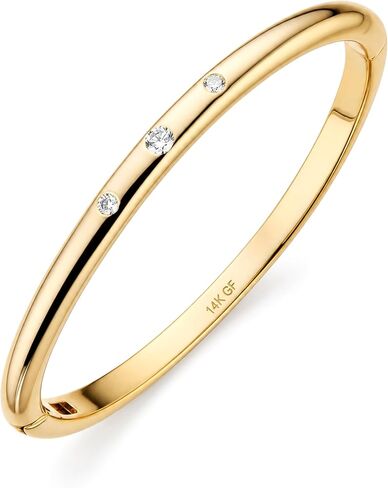 Gold Bangle Bracelets For Women,14k Gold Filled Bangle Bracelets,Chunky Hinged Bangle Bracelet,Bangle Bracelets Non Tarnish, Jewelry For Women Mothers Valentines Christmas in Saudi Arabia