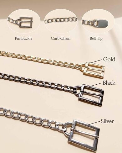 Women's Multilayer Metal Chain Belt Stylish Waist Chain for Dresses & Outfits in Kuwait