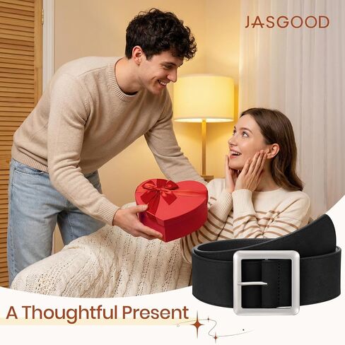 أحزمة JASGOOD واسعة من الجلد السويدي للنساء حزام خصر للسيدات على الموضة مكتنزة لفساتين الجينز والمعاطف بعرض 1.89 بوصة in Kuwait