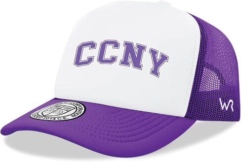The City College of New York CCNY Beavers Trucker Mesh Snapback Practice College Caps White/Purple in Saudi Arabia