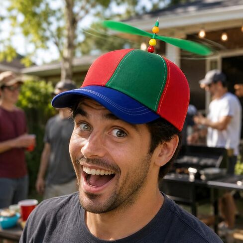 Funny Propeller Hat Baseball Cap: Fun Adult Helicopter Hats for Men, Novelty Crazy Hats for Adults with Spinning Blade in Saudi Arabia