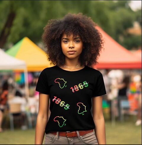 UNIQUEONE Juneteenth Shirts Women Black History Tshirt: 1865 Juneteenth Shirt African American Freedom Colorful Tee in Kuwait