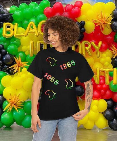 UNIQUEONE Juneteenth Shirts Women Black History Tshirt: 1865 Juneteenth Shirt African American Freedom Colorful Tee in Kuwait
