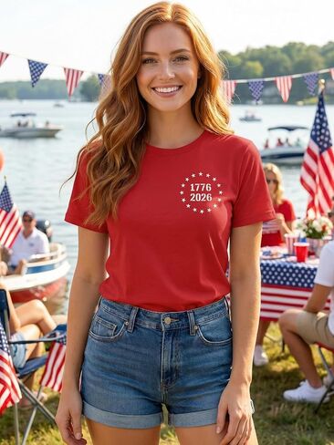 250 Anniversary USA Shirt Women 4th of July T-Shirts Patriotic Shirts 250 Years American Flag Graphic Tee Tops in Kuwait