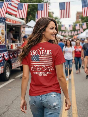 250 Anniversary USA Shirt Women 4th of July T-Shirts Patriotic Shirts 250 Years American Flag Graphic Tee Tops in Kuwait