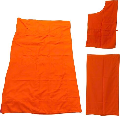 Leang (លៀង) – Theravada Monk Robe Set, Saffron Orange – Pre-Folded Tricivara Bundle (Lower/Upper/Outer Robe) – Cultural Apparel, Decorative/Offering Use in Saudi Arabia