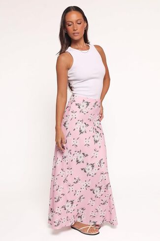 Petal & Pup Women's Evie-Maxi-Skirt-Pink-Floral in Kuwait
