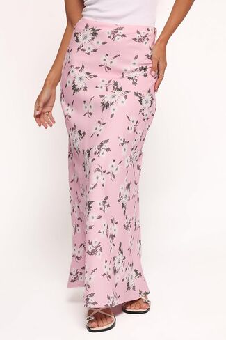 Petal & Pup Women's Evie-Maxi-Skirt-Pink-Floral in Kuwait