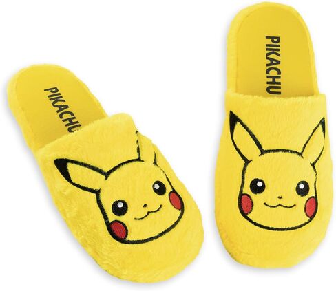 Pokemon Pikachu Adults Slippers | Unisex Pikachu Character Graphic Indoor Mules for Adults in Yellow | Pocket Monster Fur in Kuwait