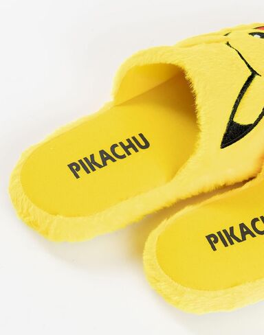 Pokemon Pikachu Adults Slippers | Unisex Pikachu Character Graphic Indoor Mules for Adults in Yellow | Pocket Monster Fur in Kuwait