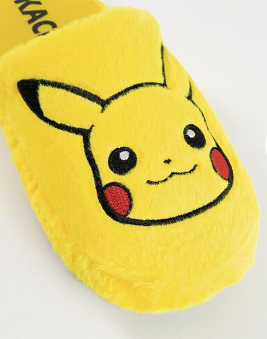 Pokemon Pikachu Adults Slippers | Unisex Pikachu Character Graphic Indoor Mules for Adults in Yellow | Pocket Monster Fur in Kuwait