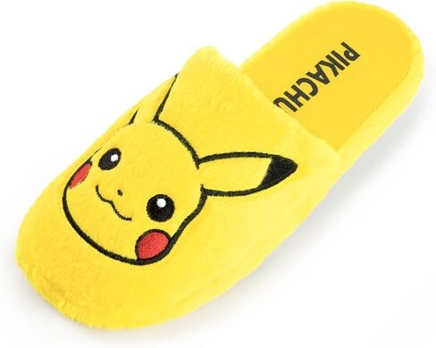 Pokemon Pikachu Adults Slippers | Unisex Pikachu Character Graphic Indoor Mules for Adults in Yellow | Pocket Monster Fur in Kuwait