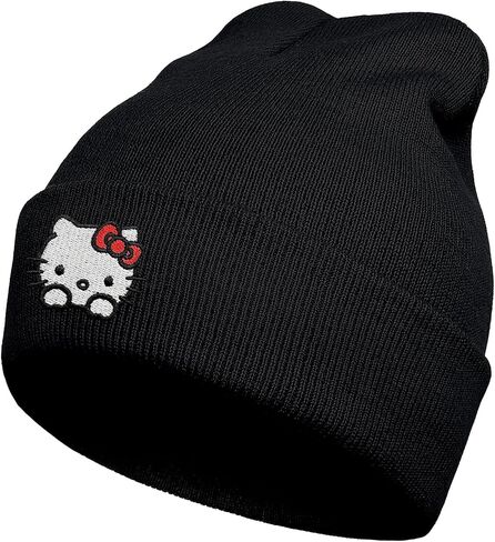 Cute Anime Beanie Hats, Cartoon Funny Winter Knit Hat Gifts for Men Women in Saudi Arabia