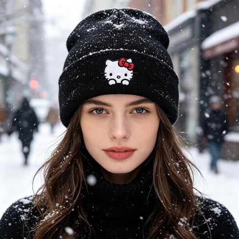 Cute Anime Beanie Hats, Cartoon Funny Winter Knit Hat Gifts for Men Women in Saudi Arabia