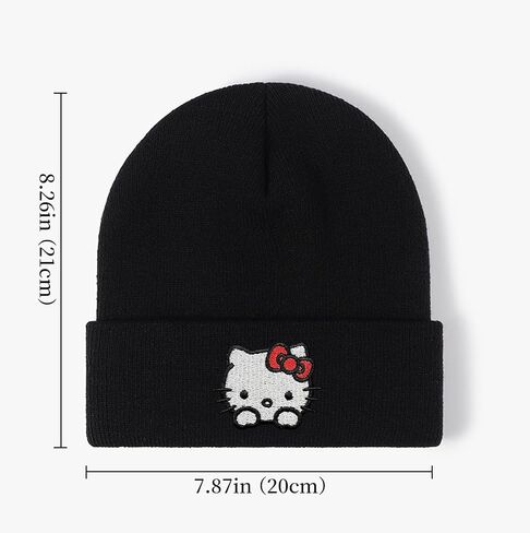 Cute Anime Beanie Hats, Cartoon Funny Winter Knit Hat Gifts for Men Women in Saudi Arabia