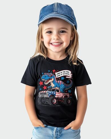 Habudda Boys 4th of July Shirt, Girls Kids Toddler 250th USA Shirts, Red White and Blue American Flag Patriotic Tee 2T-8T in Kuwait