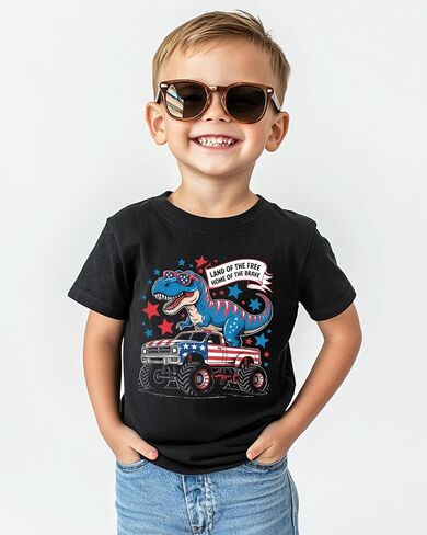 Habudda Boys 4th of July Shirt, Girls Kids Toddler 250th USA Shirts, Red White and Blue American Flag Patriotic Tee 2T-8T in Kuwait