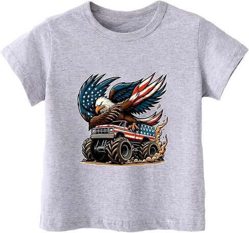 Habudda Boys 4th of July Shirt, Girls Kids Toddler 250th USA Shirts, Red White and Blue American Flag Patriotic Tee 2T-8T in Kuwait