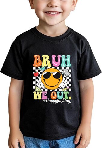Boys Last Day of School Shirt for Girls Kids Summer T-Shirts Toddler Tops Tee Short Sleeve 3-8T in Saudi Arabia