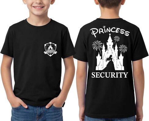 Princess Security Team Shirt Boys Magical Kingdom T-Shirts Family Kids Toddler Funny Graphic Tees for Vacation Trip Party in Saudi Arabia