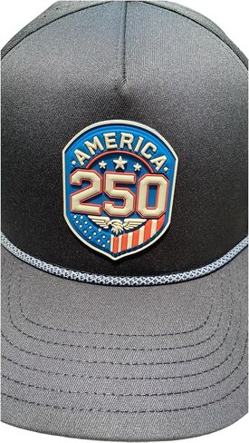 Pesky Patriot America 250 Rope Patch Hat, USA Rubber Patch Performance Snapback Cap Black in Saudi Arabia