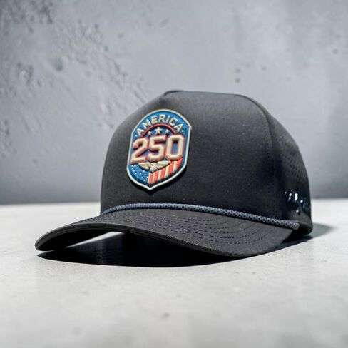 Pesky Patriot America 250 Rope Patch Hat, USA Rubber Patch Performance Snapback Cap Black in Saudi Arabia
