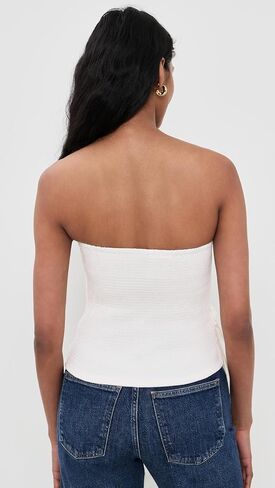 FARM Rio Women's Smocked Strapless Top in Saudi Arabia