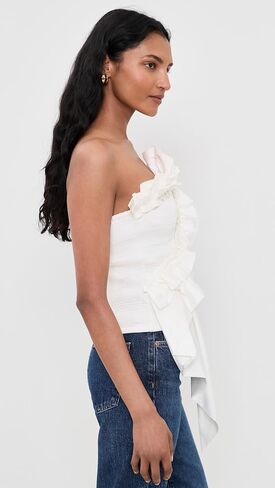 FARM Rio Women's Smocked Strapless Top in Saudi Arabia